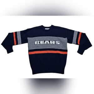 Vtg 80's Chicago Bears Cliff Engle Wool Sweater NFL Pro Line Large Mike Ditka
